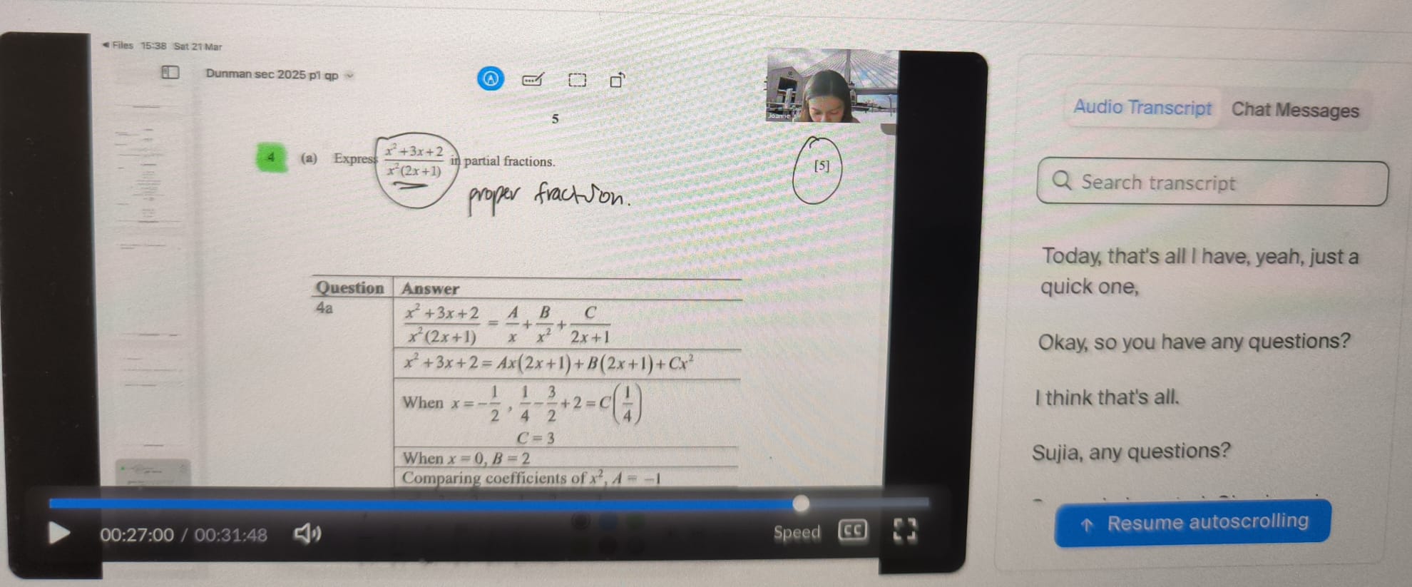 Online lesson
